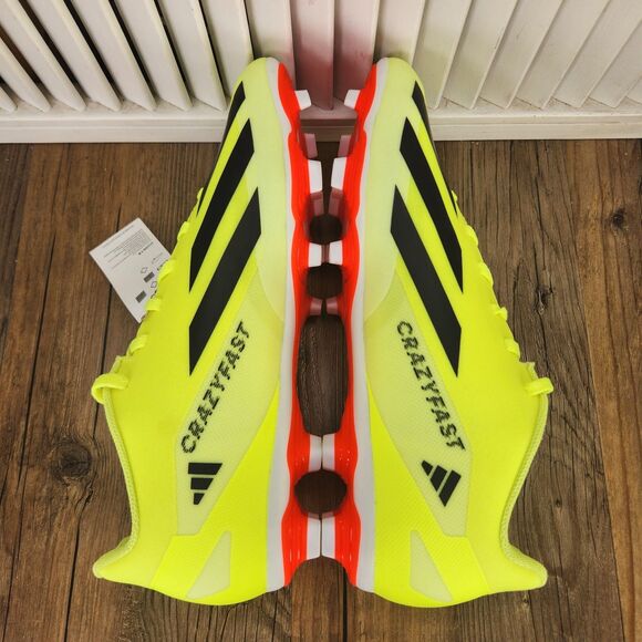 Adidas X Crazyfast Club FxG IG0618 Mens Size 9.5 Yellow Athletic Soccer Cleats